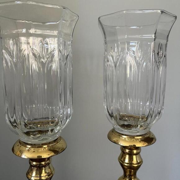 Homco Astoria Set Of 2 Large Glass Sconce Votive Candle Holder Large Victorian - Picture 7 of 9